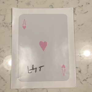 Pink Ace of Hearts Art Print